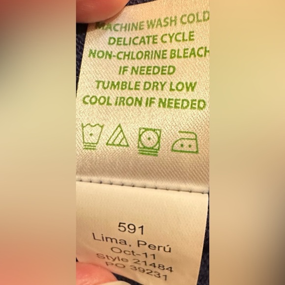 Lilly Pulitzer Navy Blue Front Tie Cardigan. Size XS EUC - Picture 9 of 11